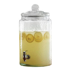 Home Essentials - Glass Hammered Beverage Dispenser with Spigot - See ...