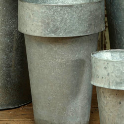 Galvanized Container - Slight roughness and dark grey patina ...