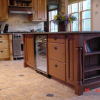 Cherry Walnut Kitchen Cabinets Home Design - Traditional - Kitchen ...