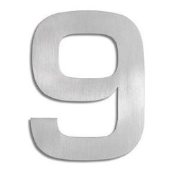 Blomus - Signo Stainless Steel House Number 9 - Includes mounting kit ...