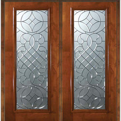 Prehung Exterior Double Door 80 Alder Savoy Full Lite Glass - SKU ...