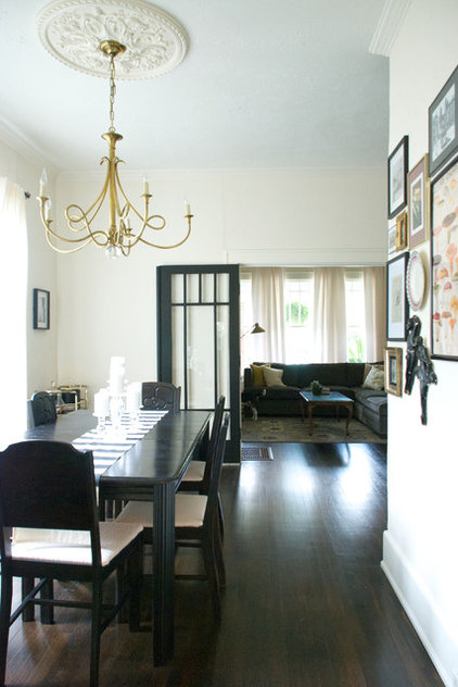 Transitional Dining Room by Hilary Walker