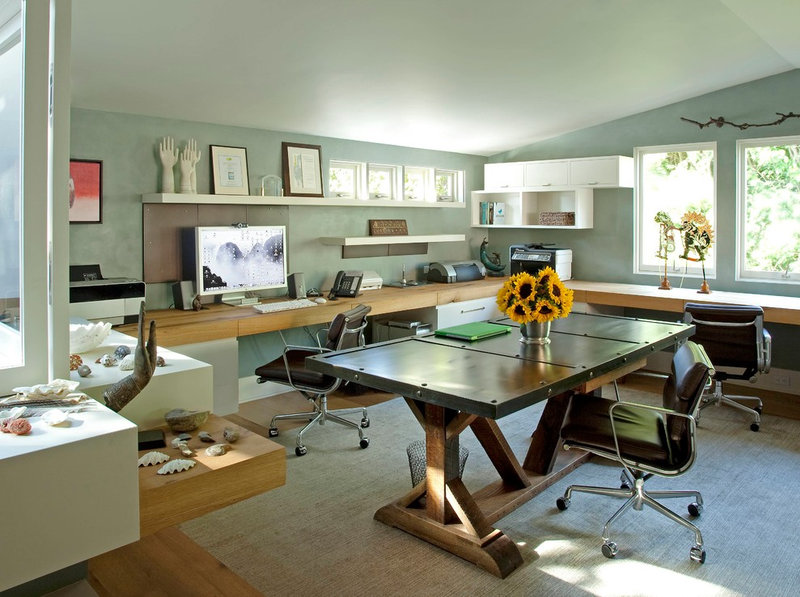 eclectic home office by Katie Leede