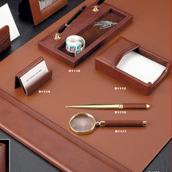 Bey-Berk - Tan Leather Desk Pad - The tan leather desk pad is an ...