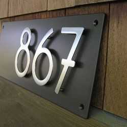 HouseArt - Custom Modern Address Plaque with 5