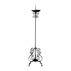 Used Antique Wrought Iron Floor Pricket - This is a very old wrought ...