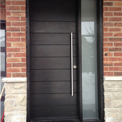 Modern Doors - Modern Front Door, Rustic Door with Stainless Steel ...