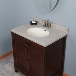 Imperial Satin Stone Vanity Top - Ogee edge and ogee edge around bowl ...