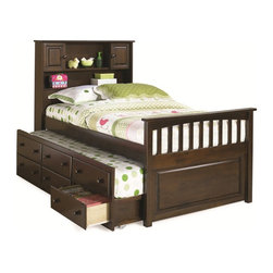 Atlantic Furniture - Full Captain's Twin Bed / 3-Drawer Trundle ...