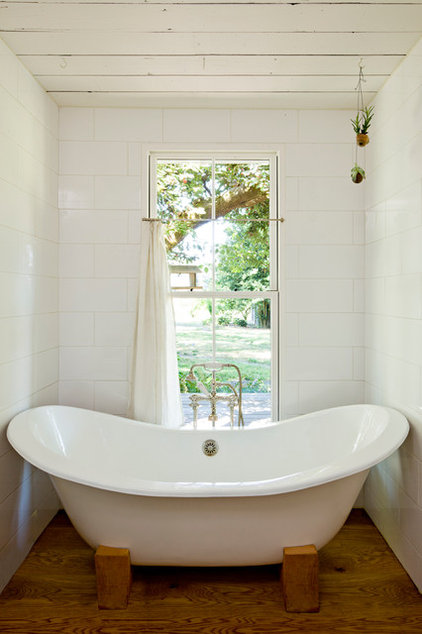 Farmhouse Bathroom by Jessica Helgerson Interior Design