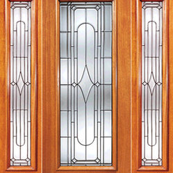 Art Deco Beveled Glass Exterior Door and Two Sidelite - SKU# 840 Series ...