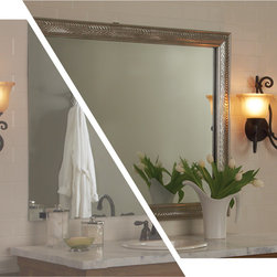 Venetian Silver Wave Before & After - A MirrorMate frame in Venetian ...