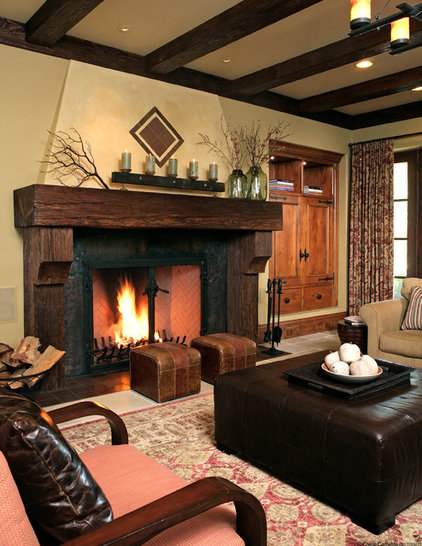 rustic family room by Gary J Ahern, AIA - Focal Point Design