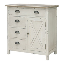 Amelia Rustic White Cabinet - Rustic styling with a modern flair. 4 ...