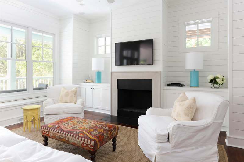 beach style living room by Matthew Bolt Graphic Design