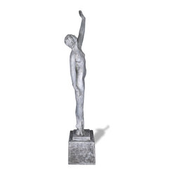 Amedeo Design, LLC - USA - Art Deco Lady Statue - One Hand Raised - Our