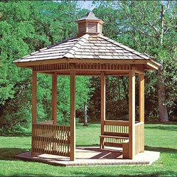 Fifthroom - 12' x 12' Laminated Wood Hexagon Orchard Pavilion