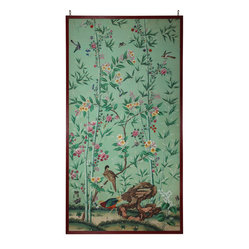 Chinese Export Wallpaper Panel - A framed antique Chinese Export ...