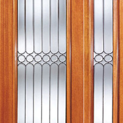 Symmetrical Design Beveled Glass Exterior Door and one Sidelite - SKU ...