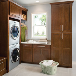 Mission Cherry Chocolate - Lowe's, cbainets, kitchen, mud room, laundry ...