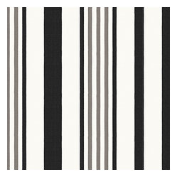 Black, Grey & White Stripe Outdoor Fabric - White, black & gray outdoor ...