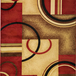 Infinity Home Source - Barclay Arcs & Shapes Red 2'3