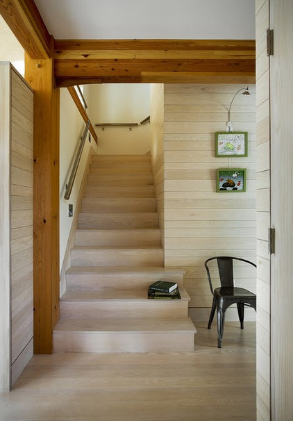 Farmhouse Staircase by ZeroEnergy Design