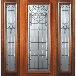 Prehung Sidelights Door 80 Wood Mahogany Palacio Full Lite Glass - SKU ...