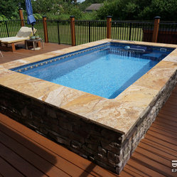 Original Endless Pools® - The broad marble border and ragged brick ...