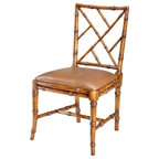 Chinese Chippendale Gold Bamboo Dining Chair - Transitional - Dining ...