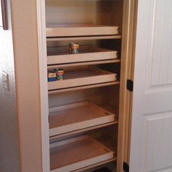 ShelfGenie Glide-Out Shelves - This pantry features our blind corner ...