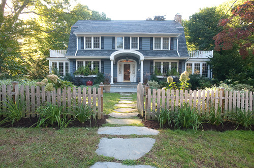 Blue Dutch Colonial house style