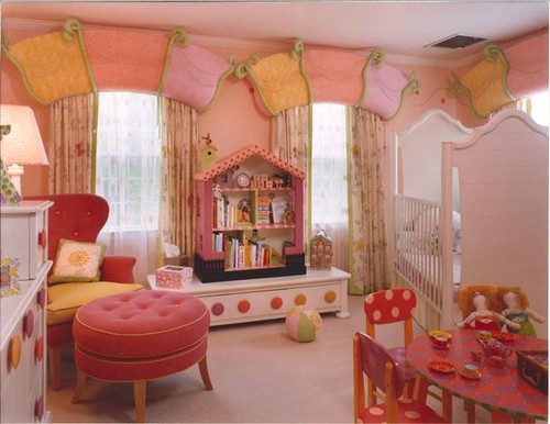 Girls Pink Room eclectic kids