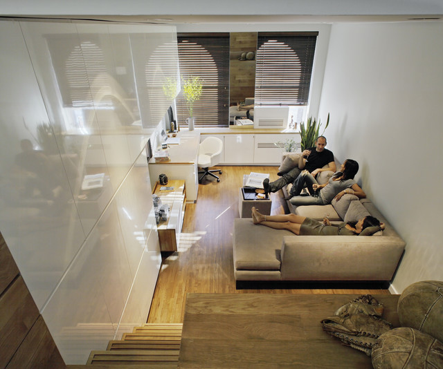 modern living room by Jordan Parnass Digital Architecture