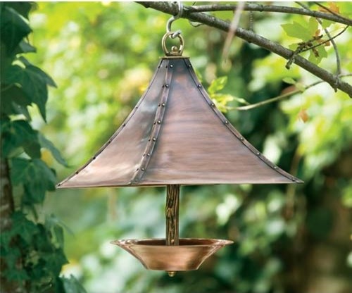 Antique Copper Finish With Brass Accents Grecian Bird Feeder H Potter ...