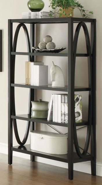 800465 Black Contemporary Bookcase - Modern - Bookcases - by Modern ...