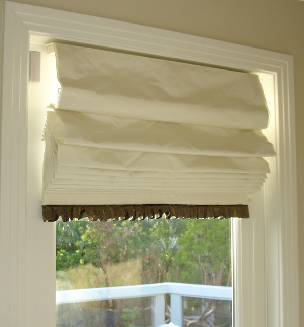 Roman Shade with Ruched Fringe - Window Treatments - orange county - by ...