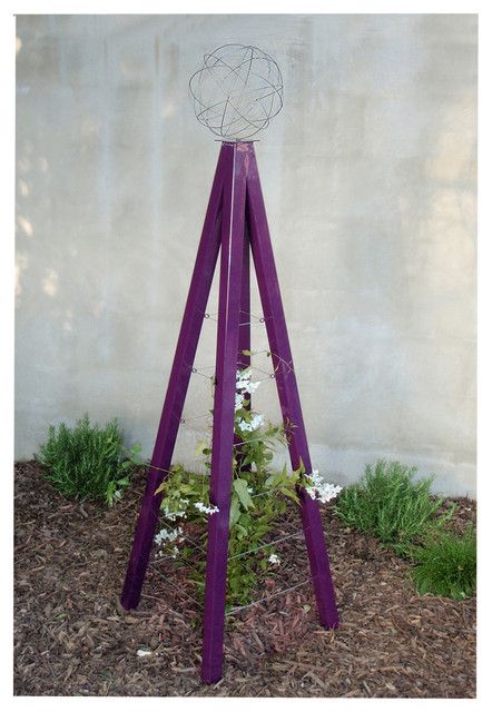 Akoris Garden Tuteur Jr., Aubergine - Contemporary - Outdoor Decor - by ...