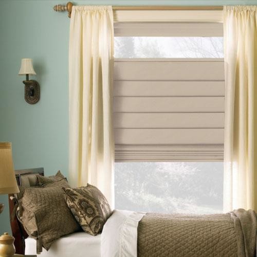 Levolor Classic Roman Shades in optional blackout fabric from Blinds ...