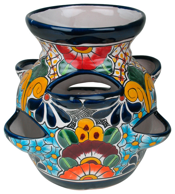 Talavera Strawberry Planter Pot - Eclectic - Outdoor Pots And Planters ...