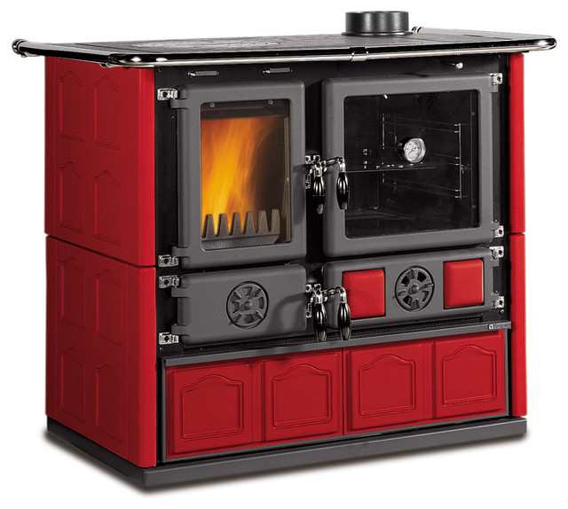 La Nordica Wood Cooking / Cook Stove - Rosa Maiolica Red