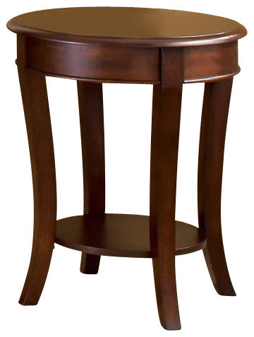 Steve Silver Troy 20 Inch Round End Table in Rich Cherry - Contemporary ...