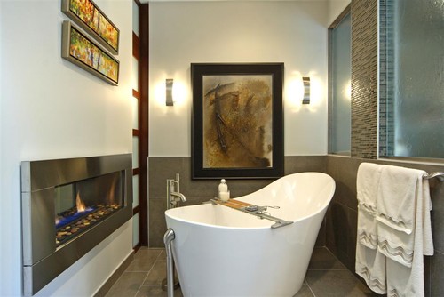 A soaking tub is the perfect complement to a master bath spa.