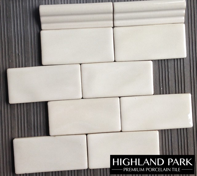 Highland Park Handcrafted 3x6" Porcelain Tile - Traditional - Wall And