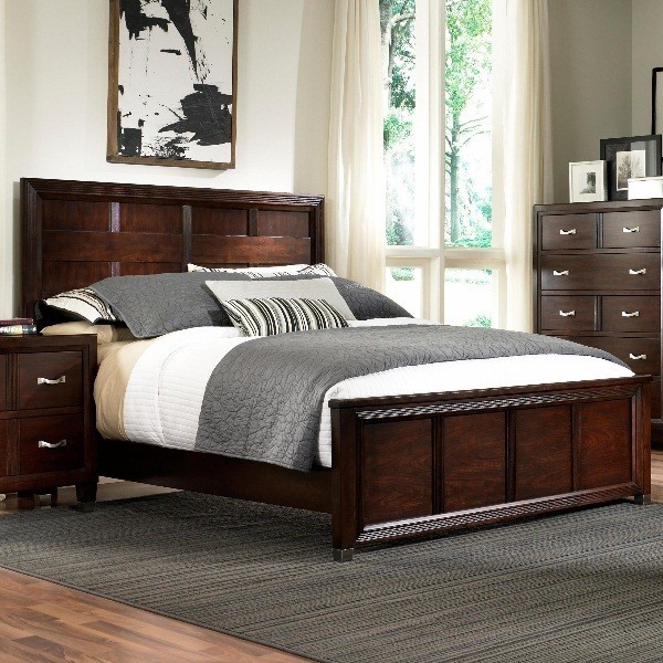 Broyhill Furniture - Eastlake 2 Queen Panel Bed in Warm Brown Cherry ...