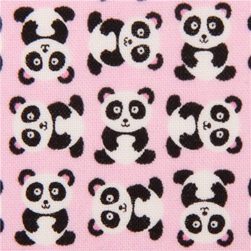 pink mini panda bear fabric by Timeless Treasures USA - Fabric - by ...