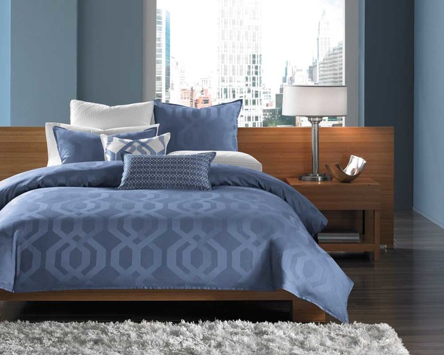 Hotel Collection Modern Hexagon Marine Queen Bedskirt The Hotel Collection Modern Hexagon Marine Is Blueprint For Luxury Intertwining Geometric Patterns Span Landscape Transforms
