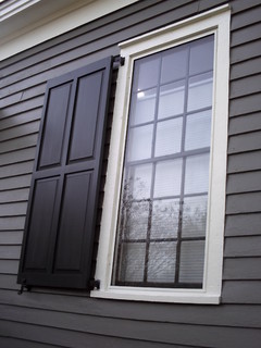 Wood Shutters - Raiesd panel shutter - Traditional - Windows ...
