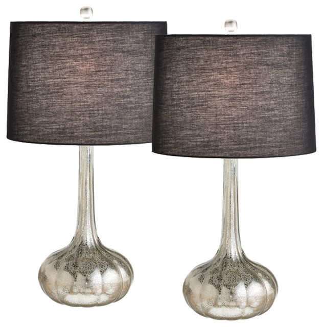 Tall Mercury Glass Lamps (pair) - Modern - Table Lamps - cleveland - by ...