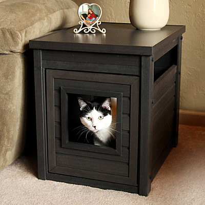 Litter Box Cover End Table - Contemporary - Nightstands And Bedside ...